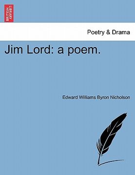 portada jim lord: a poem. (en Inglés)