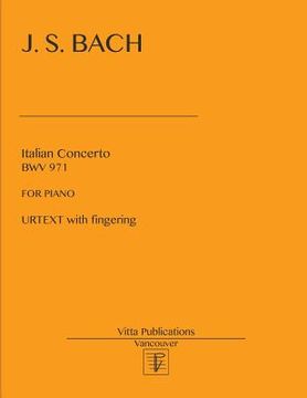 portada Italian Concerto: Urtext with fingering (en Inglés)