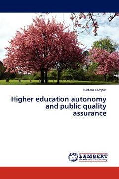 portada higher education autonomy and public quality assurance (in English)