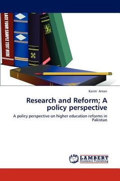 portada research and reform; a policy perspective (en Inglés)