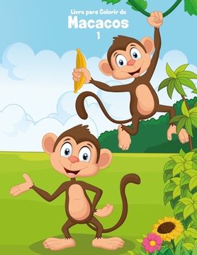 portada Livro para Colorir de Macacos 1 (en Portugués)