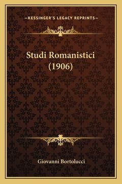 portada Studi Romanistici (1906) (en Italiano)