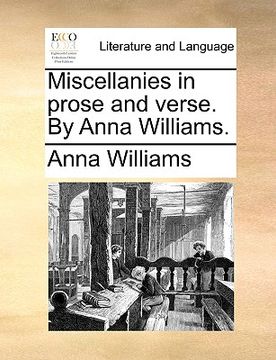 portada miscellanies in prose and verse. by anna williams.