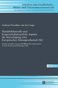 portada Handelsbilanzielle und Körperschaftsteuerliche Aspekte der Sitzverlegung Einer Europäischen Aktiengesellschaft (en Alemán)