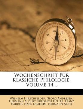 portada Wochenschrift für klassiche Philologie. (in German)