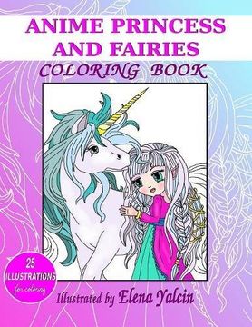 portada ANIME Princess and Fairies: Adult and Children Coloring Book