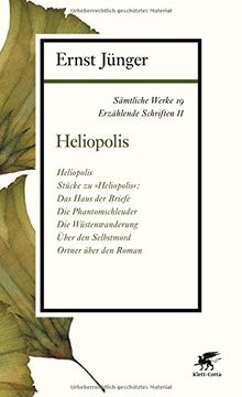 portada Sämtliche Werke - Band 19: Erzählende Schriften II: Heliopolis (in German)