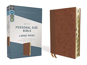 portada Holy Bible: New International Version, Brown, Leathersoft, Personal Size, red Letter, Comfort Print (en Inglés)