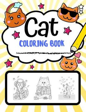portada Cat Coloring Book: Super Cute Cat Coloring Pages, Perfect Cat Lover Gift