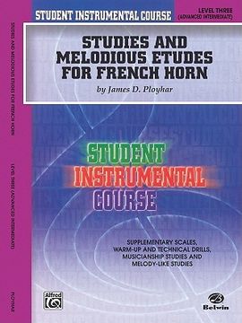 portada student instrumental course, studies and melodious etudes for french horn, level iii