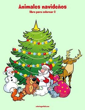 portada Animales navideños libro para colorear 2
