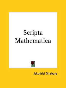 portada scripta mathematica (in English)