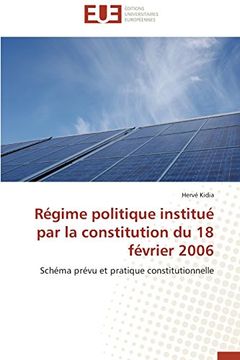 portada Regime Politique Institue Par La Constitution Du 18 Fevrier 2006