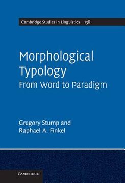 portada Morphological Typology: From Word to Paradigm (Cambridge Studies in Linguistics) (en Inglés)