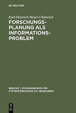 portada Forschungsplanung ALS Informationsproblem (Bericht / Studiengruppe F R Systemforschung E.V. Heidelberg)