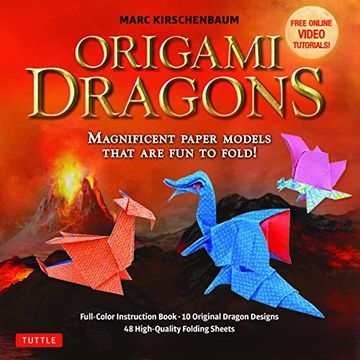 portada Origami Dragons Kit: Magnificent Paper Models That are fun to Fold! (Free Online Video Tutorials! )