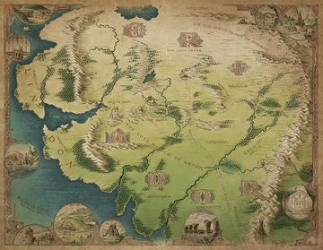 portada The one Ring: Map of Eriador 1000 Piece Jigsaw Puzzle (en Inglés)