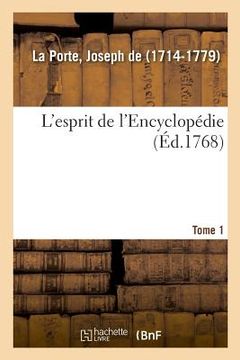 portada L'Esprit de l'Encyclopédie. Tome 1 (in French)