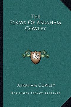 portada the essays of abraham cowley