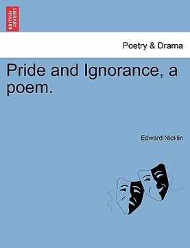 portada pride and ignorance, a poem. (en Inglés)