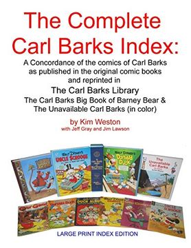 portada The Complete Carl Barks Index Large Print Index Edition (en Inglés)
