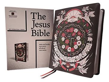portada The Jesus Bible Artist Edition, Niv, Leathersoft, Gray Floral, Comfort Print (in English)