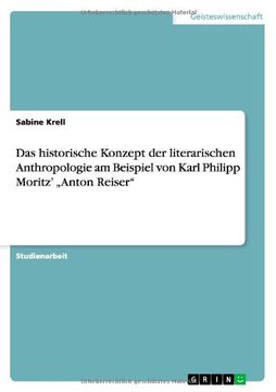 portada Das historische Konzept der literarischen Anthropologie am Beispiel von Karl Philipp Moritz' „Anton Reiser" (German Edition)