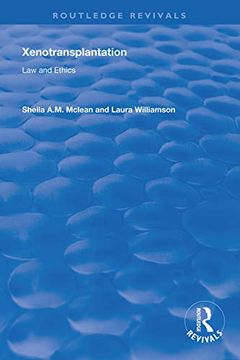 portada Xenotransplantation: Law and Ethics (Routledge Revivals) (en Inglés)