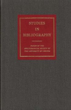 portada studies in bibliography (en Inglés)