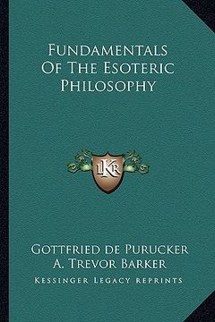 portada fundamentals of the esoteric philosophy (en Inglés)