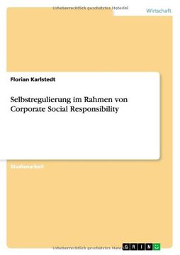 portada Selbstregulierung im Rahmen von Corporate Social Responsibility (German Edition)