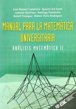 portada Manual Para la Matemática Universitaria: Análisis Matemático ii (Libros Profesionales) (in Spanish)