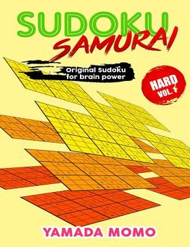 portada Sudoku Samurai Hard: Original Sudoku For Brain Power Vol. 1: Include 100 Puzzles Sudoku Samurai Hard Level