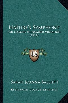 portada nature's symphony: or lessons in number vibration (1911)