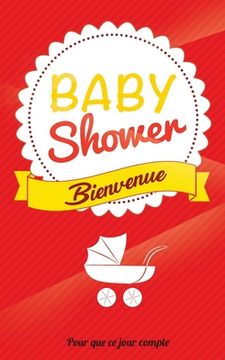 portada Babyshower: Carte mini livre d'or (12,7x20cm) "Pour que ce jour compte" - Rouge (en Francés)
