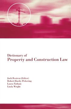 portada Dictionary of Property and Construction law