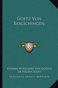 portada Goetz Von Berlichingen (en Alemán)