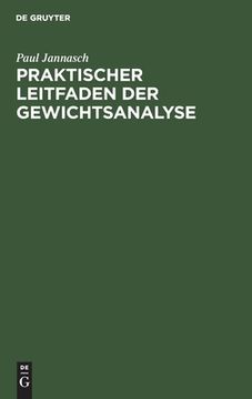 portada Praktischer Leitfaden der Gewichtsanalyse (German Edition) [Hardcover ] 