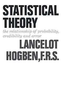 portada Statistical Theory: The Relationship of Probability, Credibility, and Error (in English)