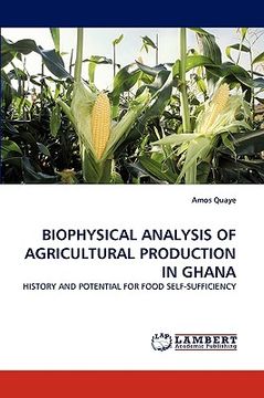 portada biophysical analysis of agricultural production in ghana (en Inglés)