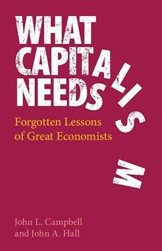 portada What Capitalism Needs: Forgotten Lessons of Great Economists (in English)