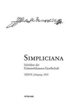 portada Simpliciana: Schriften Der Grimmelshausen-Gesellschaft- XXXVII. Jahrgang / 2015 (en Alemán)