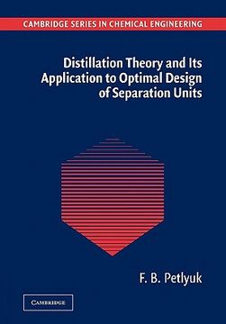 portada Distillation Theory and its Application to Optimal Design of Separation Units Paperback (Cambridge Series in Chemical Engineering) 
