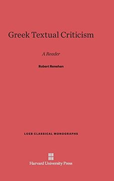 portada Greek Textual Criticism: A Reader (Loeb Classical Library)