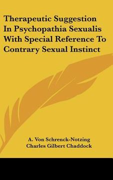 portada therapeutic suggestion in psychopathia sexualis with special reference to contrary sexual instinct (en Inglés)
