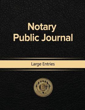portada Notary Public Journal Large Entries (en Inglés)