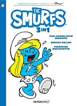 portada Smurfs 3 in 1 Vol. 9: Collecting "The Gambling Smurfs," "Smurf Salad" and "Forever Smurfette" (9) (The Smurfs Graphic Novels) (en Inglés)