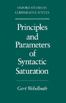 portada principles and parameters of syntactic saturation (en Inglés)
