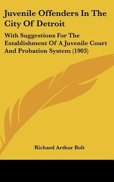 portada juvenile offenders in the city of detroit: with suggestions for the establishment of a juvenile court and probation system (1903) (en Inglés)