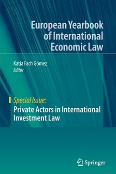 portada Private Actors in International Investment Law (en Inglés)